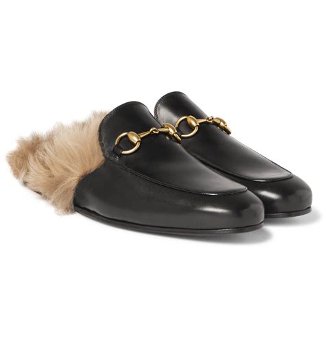 gucci shearling loafers|gucci loafers for men.